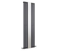 Balterley Pattingham Vertical Single Panel Radiator With Mirror, 1800mm X 499mm - Anthracite
