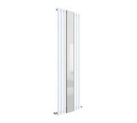 Balterley Pattingham Vertical Single Panel Radiator With Mirror, 1800mm X 499mm - Gloss White