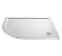 900mm x 800mm Premium Shower Tray - Left Hand Offset Quadrant - White