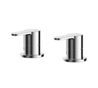 Balterley Side Valves for Bath, Deck Mounted Valve for Bath Filler Spout, Round Body with Round Lever Design, Deck Mounted 3/4" Chrome Side Valves - 35 x 75 x 54 mm (Chrome)