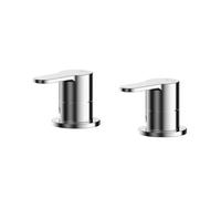 Balterley Pride Contemporary Round Deck Mounted 3/4" Side Valves - Chrome in Silver Balterley Silver