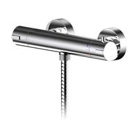 Balterley Pride Contemporary Round Thermostatic Bar Valve, 55 x 275mm - Chrome in Silver Balterley Silver
