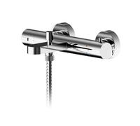 Round Wall Mount Thermostatic Bath Shower Mixer Bar Valve Tap Chrome Balterley Silver One Size