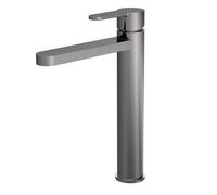 Balterley Pride Round High-Rise Mono Basin Mixer Tap - Brushed Pewter in Silver Balterley Silver