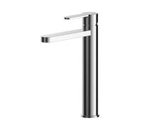 Contemporary Round High-Rise Mono Basin Mixer Tap - Chrome