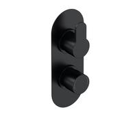 Balterley Pride Round Twin Thermostatic Shower Valve & Diverter 215mm, Black Balterley Black