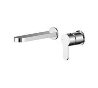 Balterley Pride Round Wall Mount 2 Tap Hole Bathroom Basin Mixer Tap - Chrome in Silver Balterley Silver