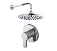 Balterley Pride Shower Bundle Concealed Round Manual Valve Arm Head Kit in Silver Balterley Silver
