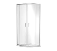 Quadrant 6mm Toughened Safety Glass Shower Enclosure Chrome 900mm Balterley Silver One Size