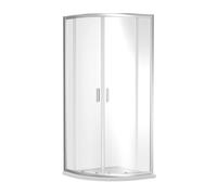 Balterley Quadrant 6mm Toughened Safety Glass Shower Enclosure Chrome 800mm in Silver Balterley Silver