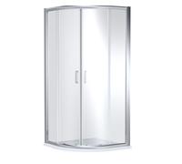 Contemporary Bathroom Quadrant Shower Enclosure with Shower Tray - 1000 x 1000mm, Chrome/White