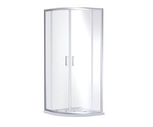 Balterley Quadrant Shower Enclosure, 6mm Toughened Safety Shower Glass Cubicle Door, Bar Handle Sliding Glass Door, Enclosures for Showers, Enclosures & Cubicles - 780 x 780 x 1900mm (Chrome)