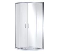 Balterley Quadrant Shower Enclosure With 6mm Safety Glass & 1000X1000mm Resin Tray In Chrome Frame, White Finish