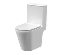 Balterley Quinn Rimless Close Coupled WC Pan with Seat in White Balterley White