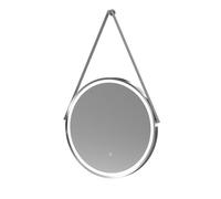 Balterley Quixhill Round Framed Led Touch Sensor Mirror With Demister, 600mm - Chrome/grey
