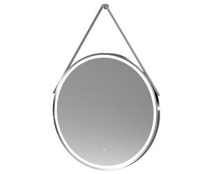 Balterley Quixhill Round Framed Led Touch Sensor Mirror With Demister & Strap, 800mm - Chrome/grey