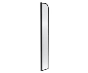 Balterley Ravenshall Contemporary Bathroom 8mm Glass Dunwooded Wetroom Return Screen, Matt Black, 1559 X 230 X 30mm