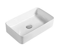 Balterley Rectangular 1 Tap Hole Countertop Vessel without Overflow 465mm in White Balterley White