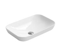 Balterley Rectangular 1 Tap Hole Countertop Vessel without Overflow 520mm in White Balterley White