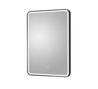 Balterley Rectangular Framed LED Mirror with Demister, 700x500mm - Black Balterley Black