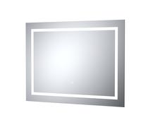 Balterley Rectangular Landscape LED Mirror with Demister, 800x500mm - Chrome in Silver Balterley Silver