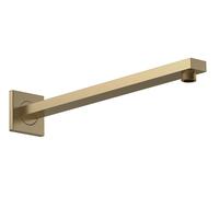 Rectangular Wall Mount Shower Arm - Brushed Brass - 360mm