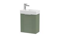 Balterley Retro Wall Hung Bathroom Vanity Basin Unit - 400mm - Satin Green Balterley Green