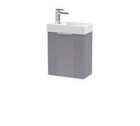 Balterley Retro Wall Hung Bathroom Vanity Basin Unit - 400mm - Satin Grey Balterley Grey