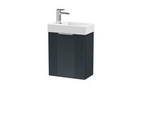 Balterley Retro Wall Hung Bathroom Vanity Basin Unit - 400mm - Dark Grey Balterley Grey