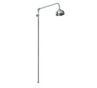 Balterley Rigid Riser Shower Kit with Swivel Spout Chrome in Silver Balterley Silver