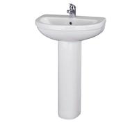 Balterley Round 1 Tap Hole Basin & Full Pedestal - 550mm