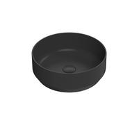 Balterley Round Ceramic Countertop Vessel Without Overflow Matt Black 350mm Balterley Black
