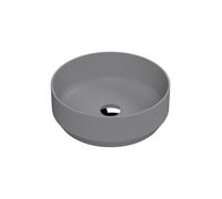 Balterley Round Ceramic Countertop Vessel Without Overflow Matt Grey 350mm Balterley Grey