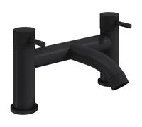 Balterley Round Deck Mounted Bath Filler Tap With Industrial Style Detailing - Black