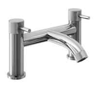Balterley Round Deck Mounted Bath Filler Tap With Industrial Style Detailing - Chrome
