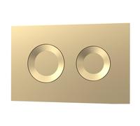 Round Dual Flush Push Button Brass