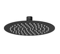 Round Fixed Head, 200mm - Matt Black