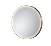 Contemporary Round Inset Framed LED Touch Sensor Mirror - 600mm - Brushed Brass - Balterley