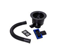 Balterley Round Kitchen Sink Strainer Waste With Overflow, Top Fix Installation, 231 X 114 X 214mm, Black