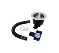 Balterley Round Kitchen Sink Strainer Waste With Overflow, Top Fix Installation, 231 X 114 X 214mm, Chrome