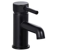 Balterley Round Mono Basin Mixer Tap With Industrial Style Detailing - Black