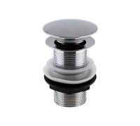 Balterley Round Push Button Basin Waste Unslotted - Chrome