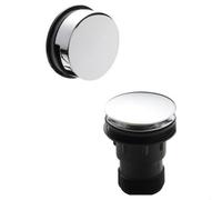 Round Push Button Bath Waste - 70 x 70mm - Chrome