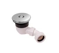 Balterley Round Shower Tray Waste Top Fix Installation, 125 x 114 x 187mm Chrome in Silver Balterley Silver