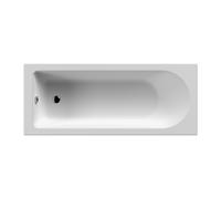 Balterley Round Single Ended Shower Bath 1500x700mm with Leg Set - Undrilled, Reversible, White Acrylic (BBSE605)