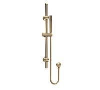 Round Slide Rail Shower Kit with Outlet Elbow Brushed Brass Balterley Bronze One Size