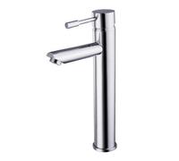 Round Tall Lever Mono Basin Mixer Tap Chrome Balterley Silver One Size