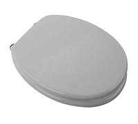 Balterley Round Toilet Seat Silver Wood, Adjustable Hinges - 457x370mm Seat Only Balterley Silver
