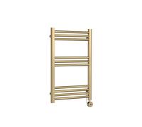 Balterley Round Tube Towel Rail with 10 Bars, 800 x 500mm - Brushed Brass in Metallics Balterley Metallics
