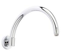 Round Wall Mount Curved Shower Arm Chrome 303mm Balterley Silver One Size